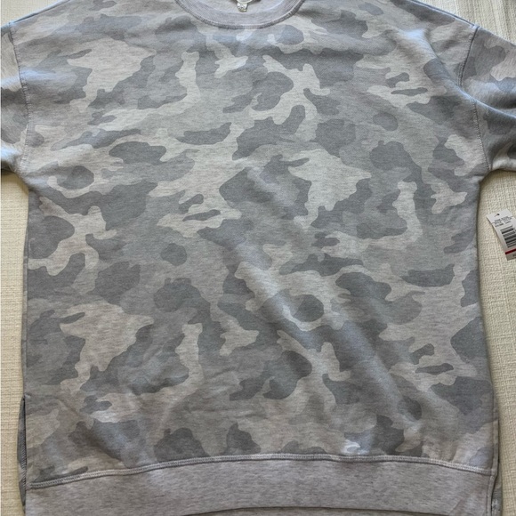 Pink Rose Gray Camouflage Sweatshirt - Picture 1 of 11
